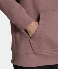 Women's Adidas Originals Adicolor Essentials Fleece Hoodie Wonder Oxide PURPLE -Women Shop Women sadidasOriginalsAdicolorEssentialsFleeceHoodieWonderOxideHJ7858 7