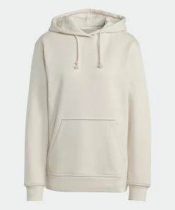 Women's Adidas Originals Adicolor Essentials Fleece Hoodie Wonder White WHITE