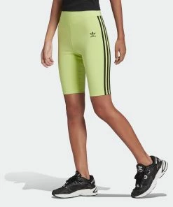 Women’s Adidas Originals Adicolor Primeblue Biker Shorts Lime GREEN -Women Shop Women sadidasOriginalsAdicolorPrimeblueBikerShortsLimeHE0407 2