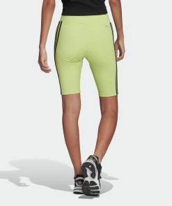 Women’s Adidas Originals Adicolor Primeblue Biker Shorts Lime GREEN -Women Shop Women sadidasOriginalsAdicolorPrimeblueBikerShortsLimeHE0407 3