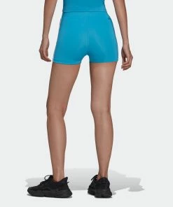 Women’s Adidas Originals Adicolor Traceable Shorts Blue BLUE -Women Shop Women sadidasOriginalsAdicolorTraceableShortsBlueHC1959 4