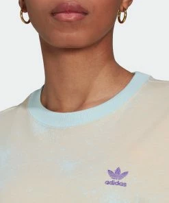 Women's Adidas Originals Allover Print Tee Almost Blue BLUE 14 Women's Adidas Originals Allover Print Tee Almost Blue BLUE -Women Shop Women sadidasOriginalsAlloverPrintTeeAlmostBlueHL6598 6