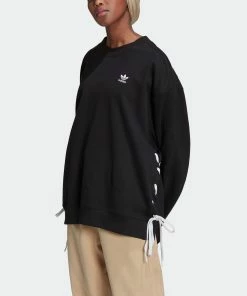 Women's Adidas Originals Always Original Laced Crew Sweatshirt BLACK -Women Shop Women sadidasOriginalsAlwaysOriginalLacedCrewSweatshirtHK5055 3