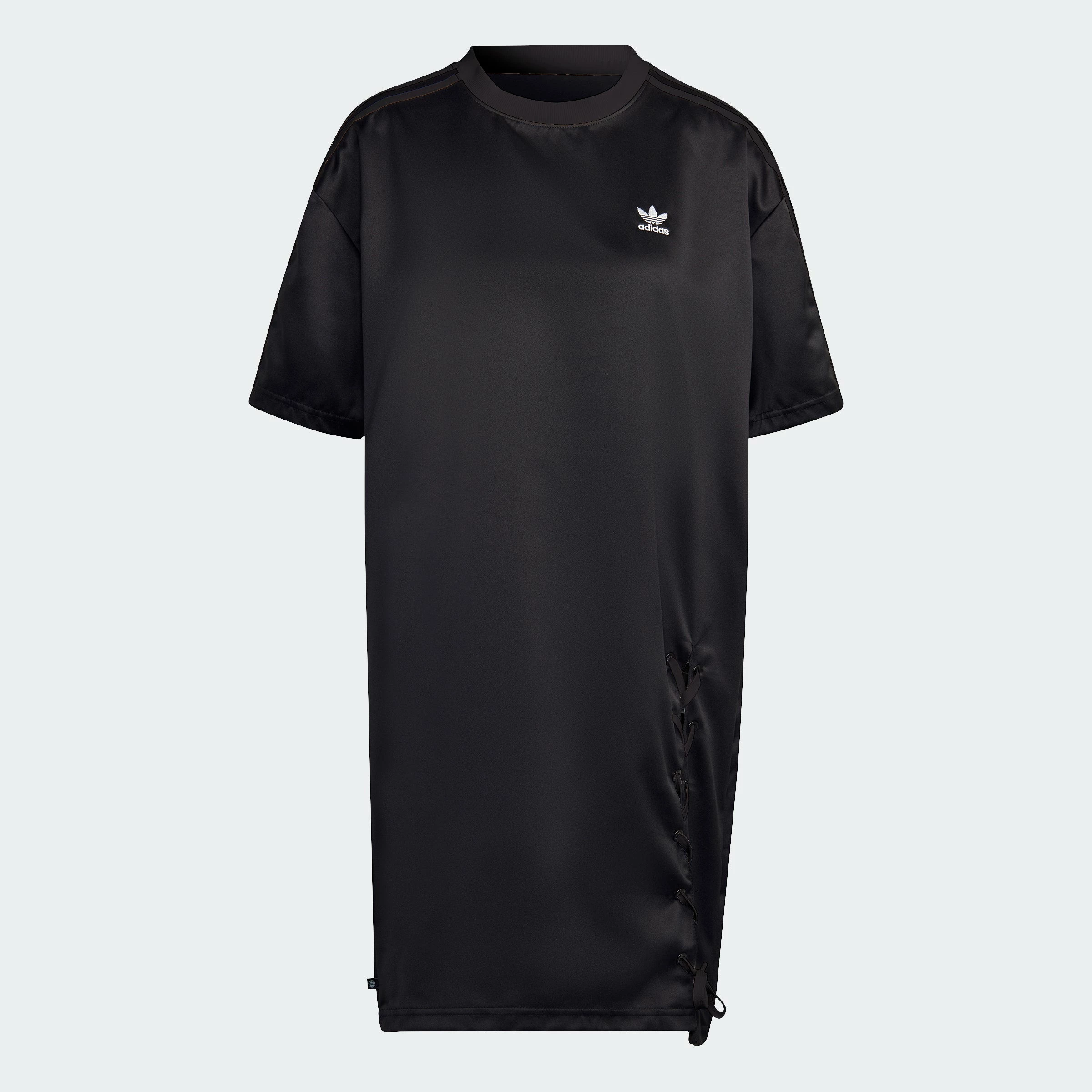 Women's Adidas Originals Always Original Laced Tee Dress BLACK 3 Women's Adidas Originals Always Original Laced Tee Dress BLACK
