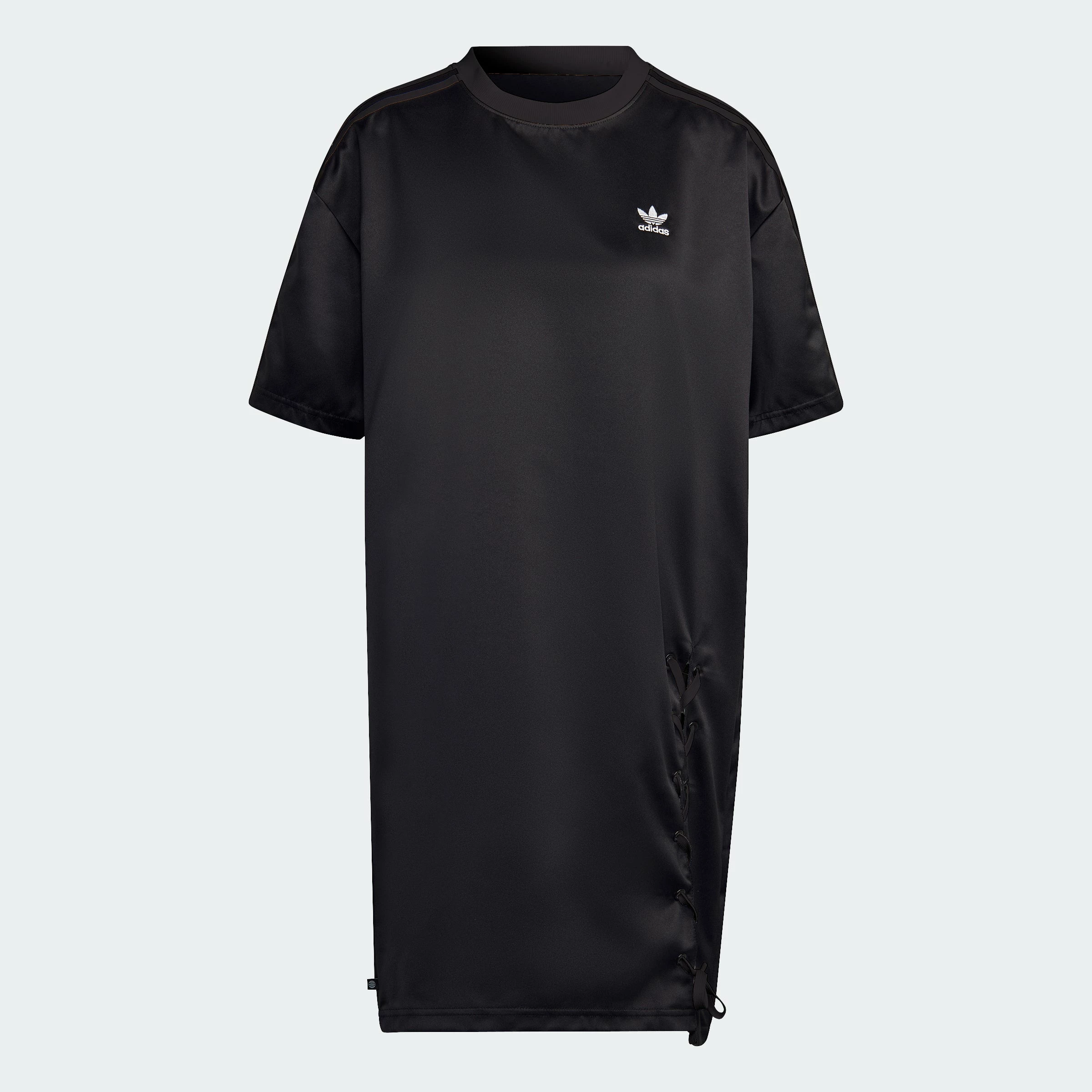 Women's Adidas Originals Always Original Laced Tee Dress BLACK 10 Women's Adidas Originals Always Original Laced Tee Dress BLACK - Image 8