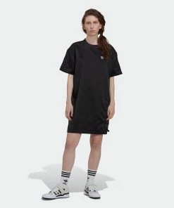 Women's Adidas Originals Always Original Laced Tee Dress BLACK 11 Women's Adidas Originals Always Original Laced Tee Dress BLACK -Women Shop Women sadidasOriginalsAlwaysOriginalLacedTeeDressHK5079 3