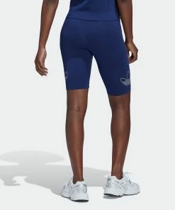 Women's Adidas Originals Biker Shorts Night Sky BLUE -Women Shop Women sadidasOriginalsBikerShortsNightSkyHK5174 3