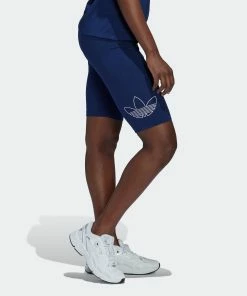 Women's Adidas Originals Biker Shorts Night Sky BLUE -Women Shop Women sadidasOriginalsBikerShortsNightSkyHK5174 5