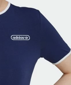 Women's Adidas Originals Crop Tee Binding Details Night Sky BLUE 14 Women's Adidas Originals Crop Tee Binding Details Night Sky BLUE -Women Shop Women sadidasOriginalsCropTeeBindingDetailsHL6569 6