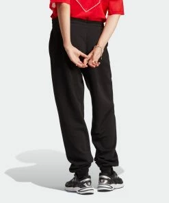 Women's Adidas Originals Essentials Fleece Joggers Black BLACK -Women Shop Women sadidasOriginalsEssentialsFleeceJoggersBlackIA6437 3