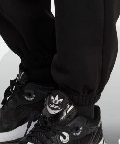 Women's Adidas Originals Essentials Fleece Joggers Black BLACK -Women Shop Women sadidasOriginalsEssentialsFleeceJoggersBlackIA6437 5