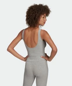 Women's Adidas Originals Essentials Rib Tank Top Grey GRAY 12 Women's Adidas Originals Essentials Rib Tank Top Grey GRAY -Women Shop Women sadidasOriginalsEssentialsRibTankTopGreyHF3398 2