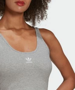 Women's Adidas Originals Essentials Rib Tank Top Grey GRAY 14 Women's Adidas Originals Essentials Rib Tank Top Grey GRAY -Women Shop Women sadidasOriginalsEssentialsRibTankTopGreyHF3398 4