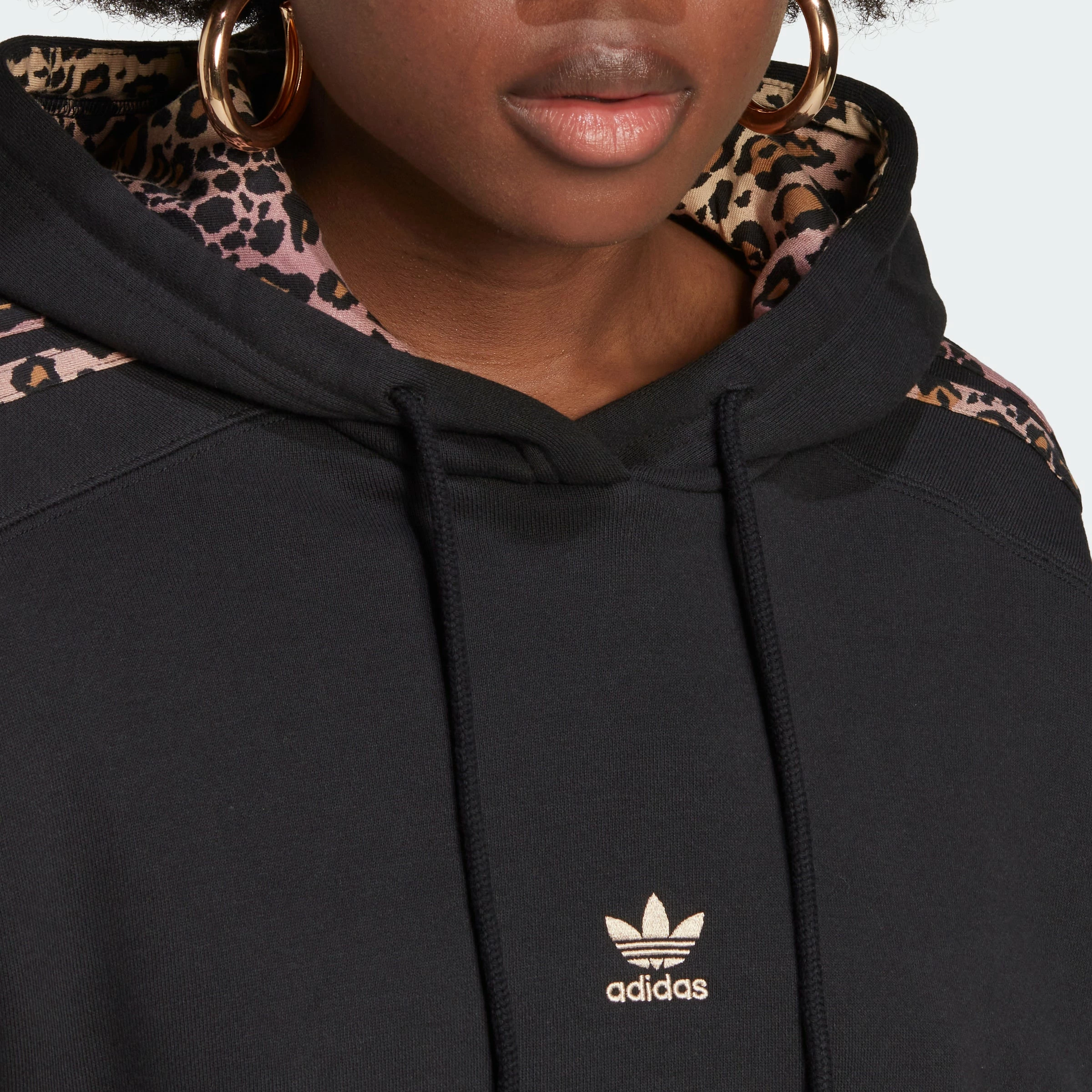 Women's Adidas Originals Hoodie Logo Black BLACK 8 Women's Adidas Originals Hoodie Logo Black BLACK - Image 6