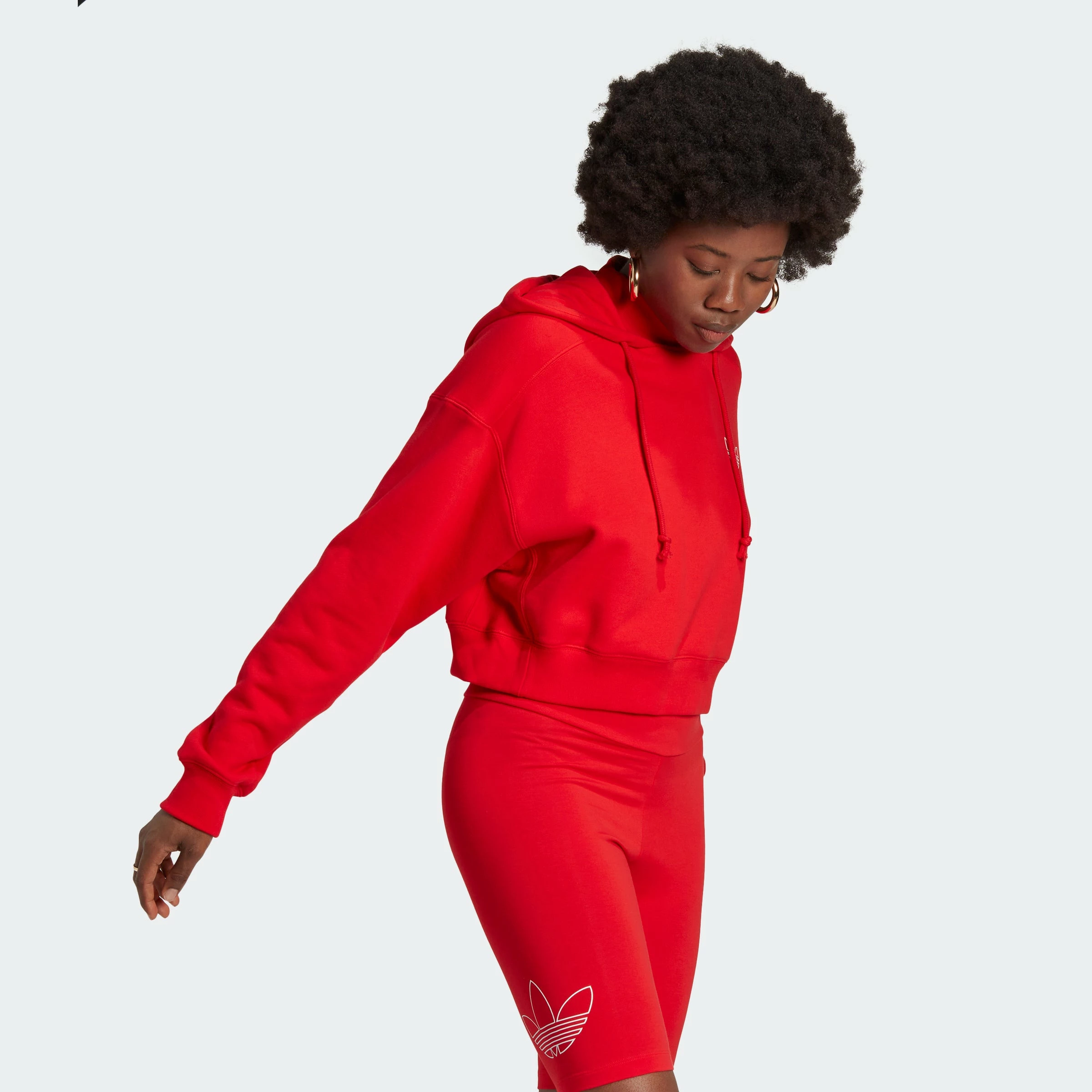 Women's Adidas Originals Hoodie Vivid Red RED 7 Women's Adidas Originals Hoodie Vivid Red RED - Image 5