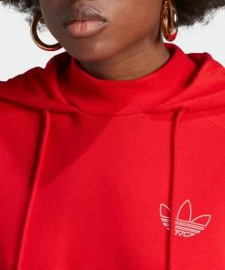 Women's Adidas Originals Hoodie Vivid Red RED 17 Women's Adidas Originals Hoodie Vivid Red RED -Women Shop Women sadidasOriginalsHoodieVividRedHK5168 8