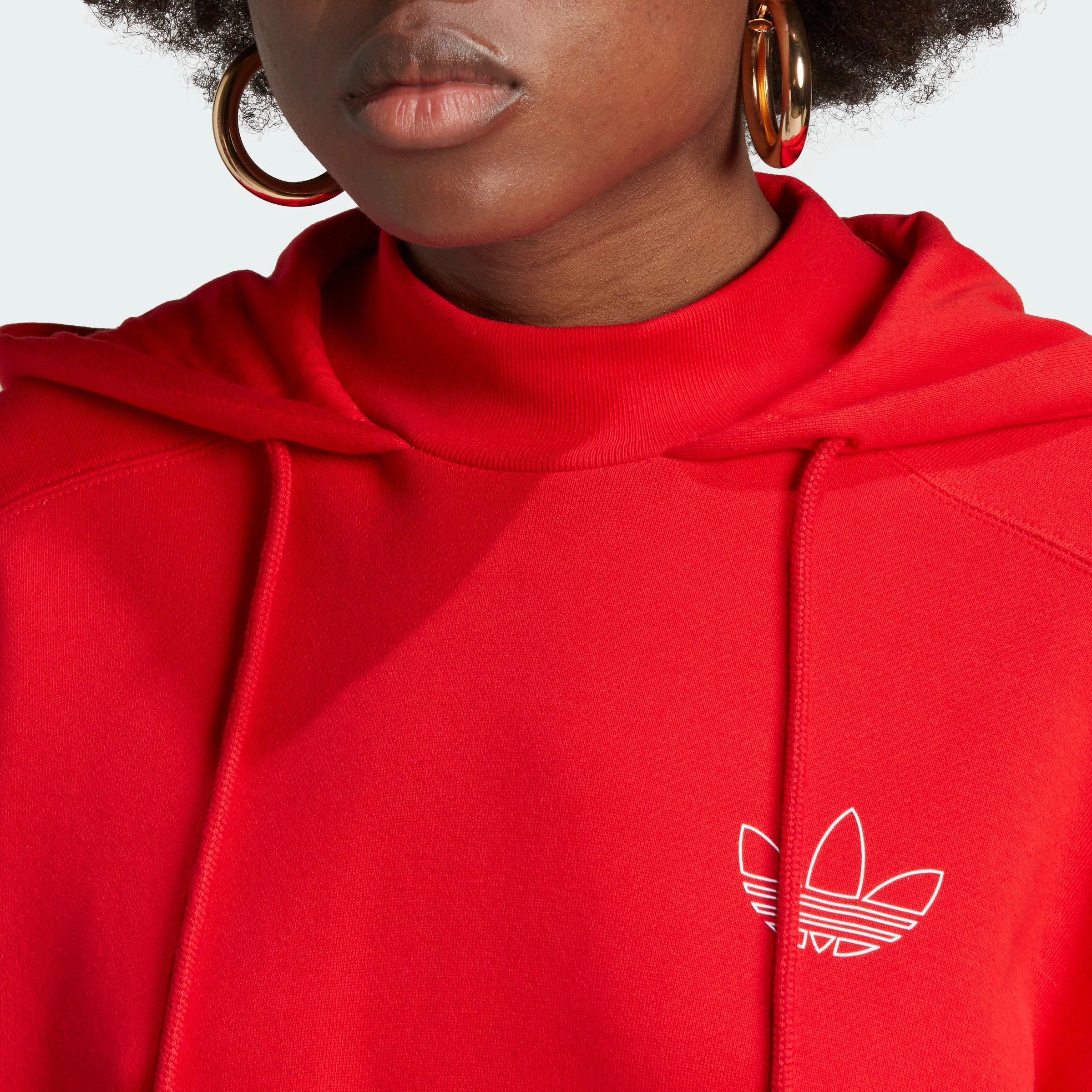 Women's Adidas Originals Hoodie Vivid Red RED 9 Women's Adidas Originals Hoodie Vivid Red RED - Image 7