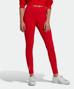 Women's Adidas Originals Leggings Vivid Red RED -Women Shop Women sadidasOriginalsLeggingsVividRedHK5169 2