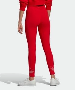 Women's Adidas Originals Leggings Vivid Red RED -Women Shop Women sadidasOriginalsLeggingsVividRedHK5169 3