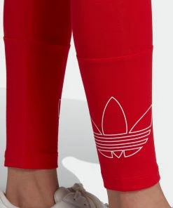 Women's Adidas Originals Leggings Vivid Red RED -Women Shop Women sadidasOriginalsLeggingsVividRedHK5169 5
