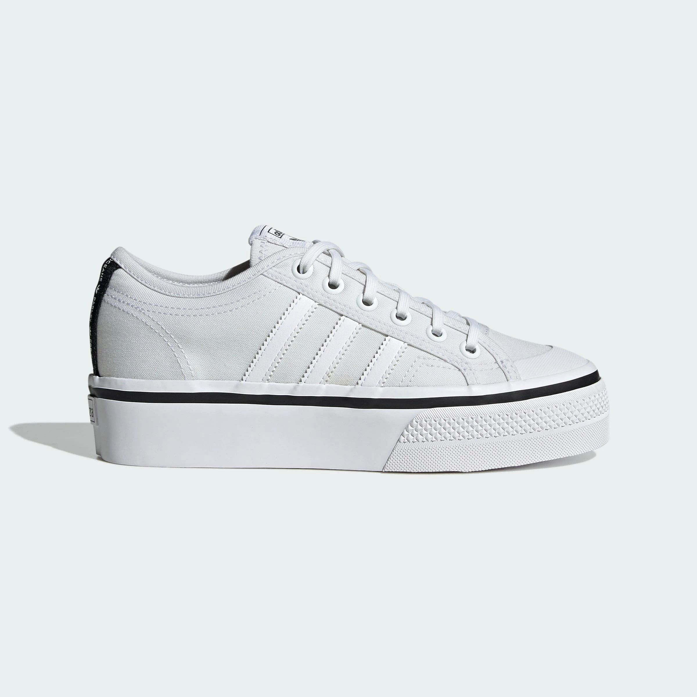 Women's Adidas Originals Nizza Platform Shoes Cloud White WHITE 8 Women's Adidas Originals Nizza Platform Shoes Cloud White WHITE - Image 6