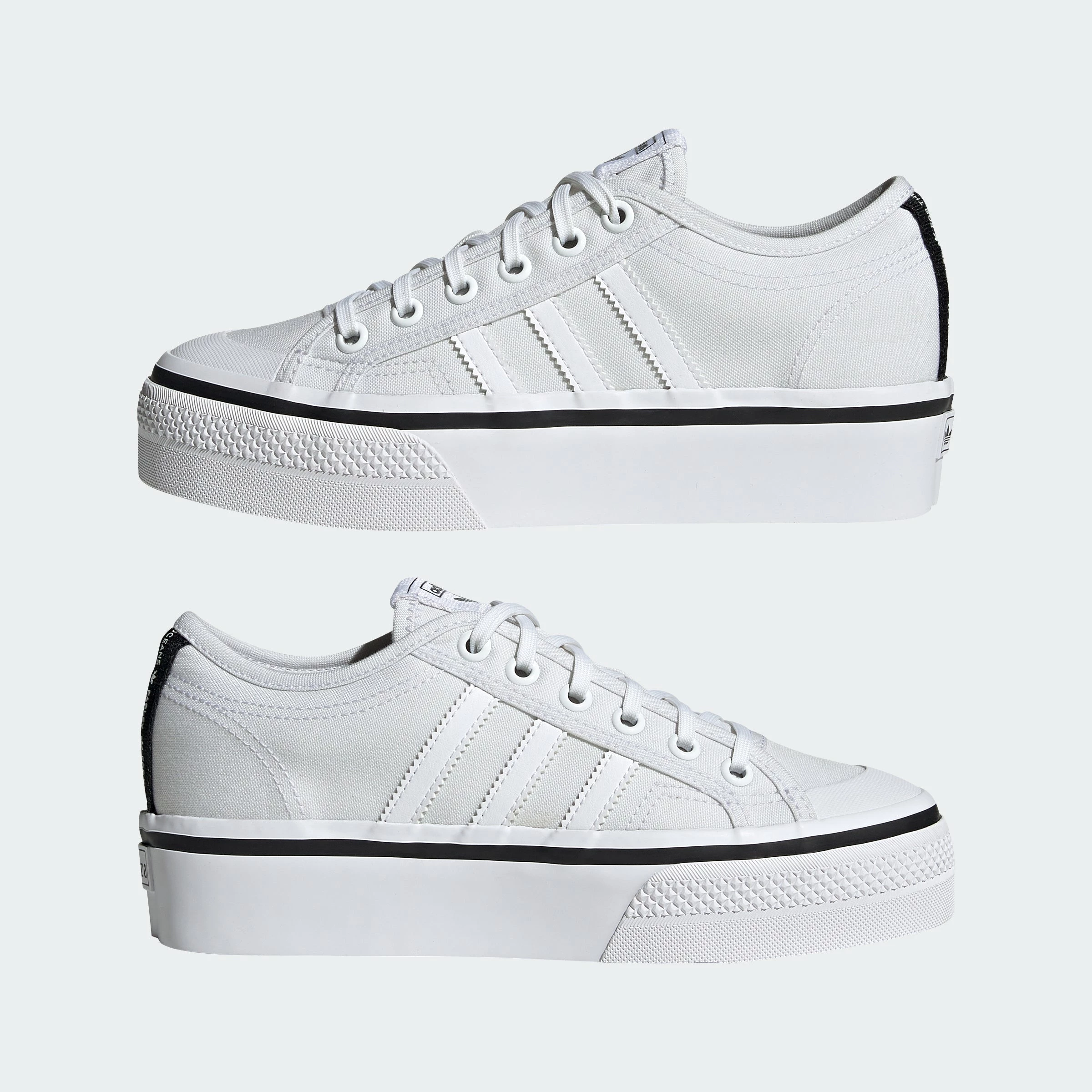 Women's Adidas Originals Nizza Platform Shoes Cloud White WHITE 12 Women's Adidas Originals Nizza Platform Shoes Cloud White WHITE - Image 10