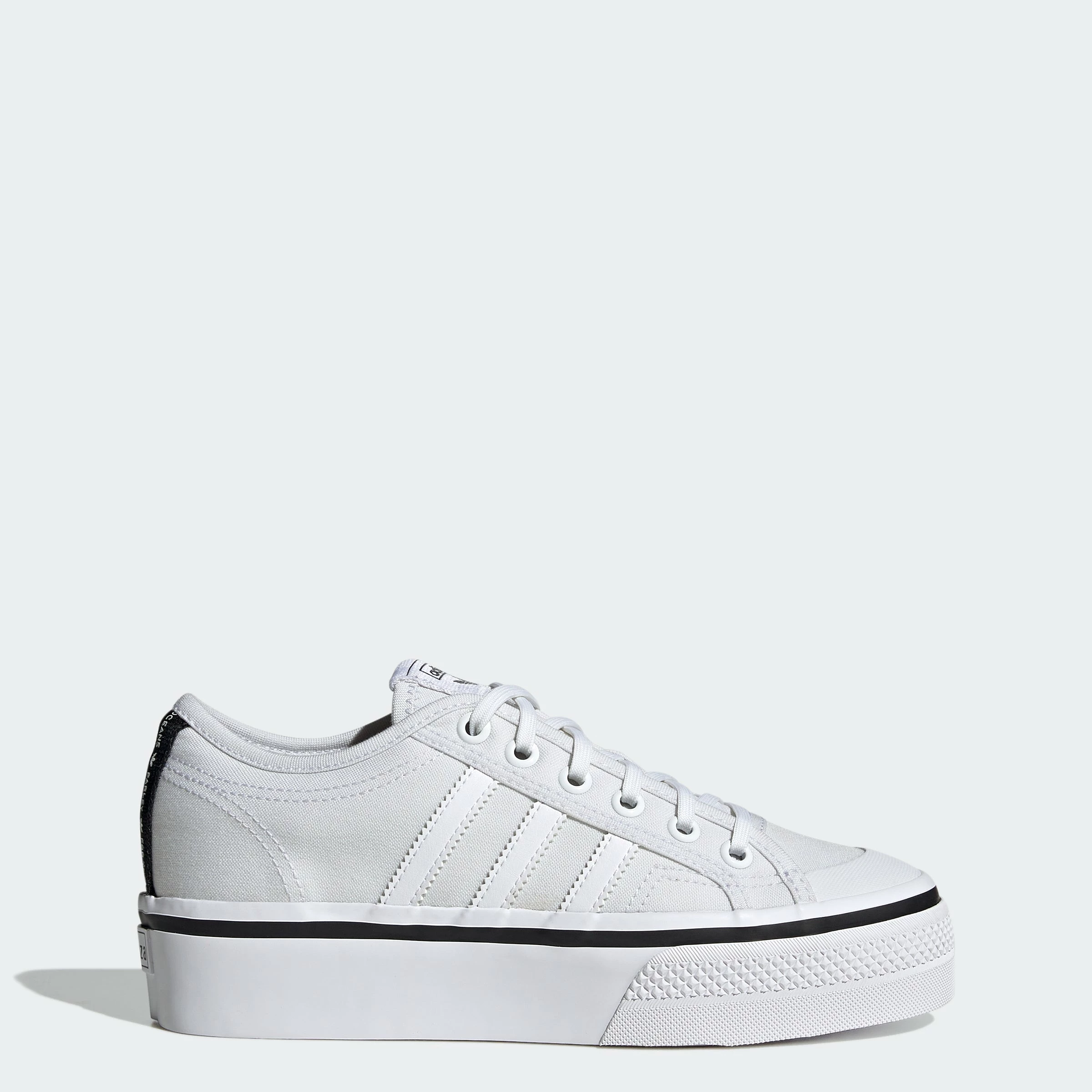 Women's Adidas Originals Nizza Platform Shoes Cloud White WHITE 3 Women's Adidas Originals Nizza Platform Shoes Cloud White WHITE