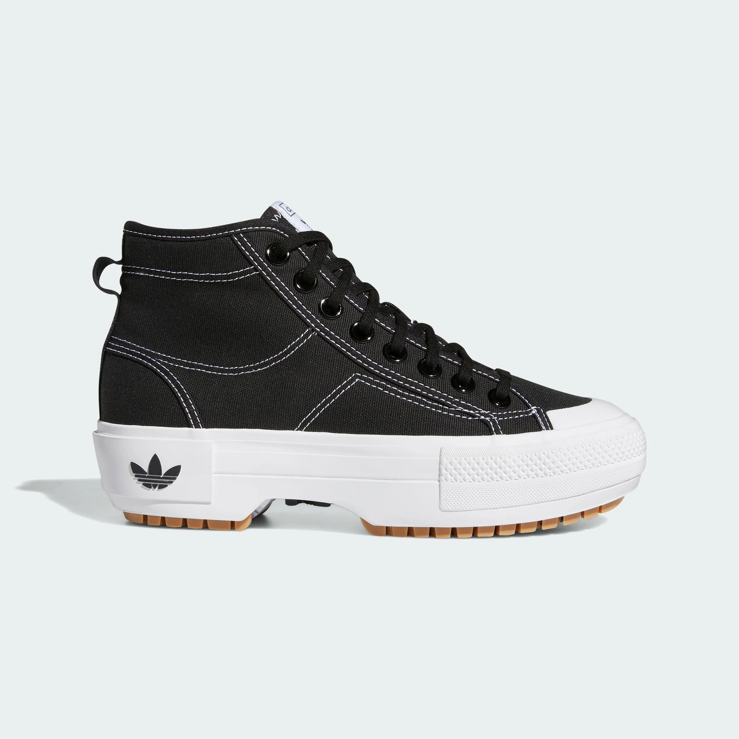 Women's Adidas Originals Nizza Trek Shoes Black BLACK 8 Women's Adidas Originals Nizza Trek Shoes Black BLACK - Image 6