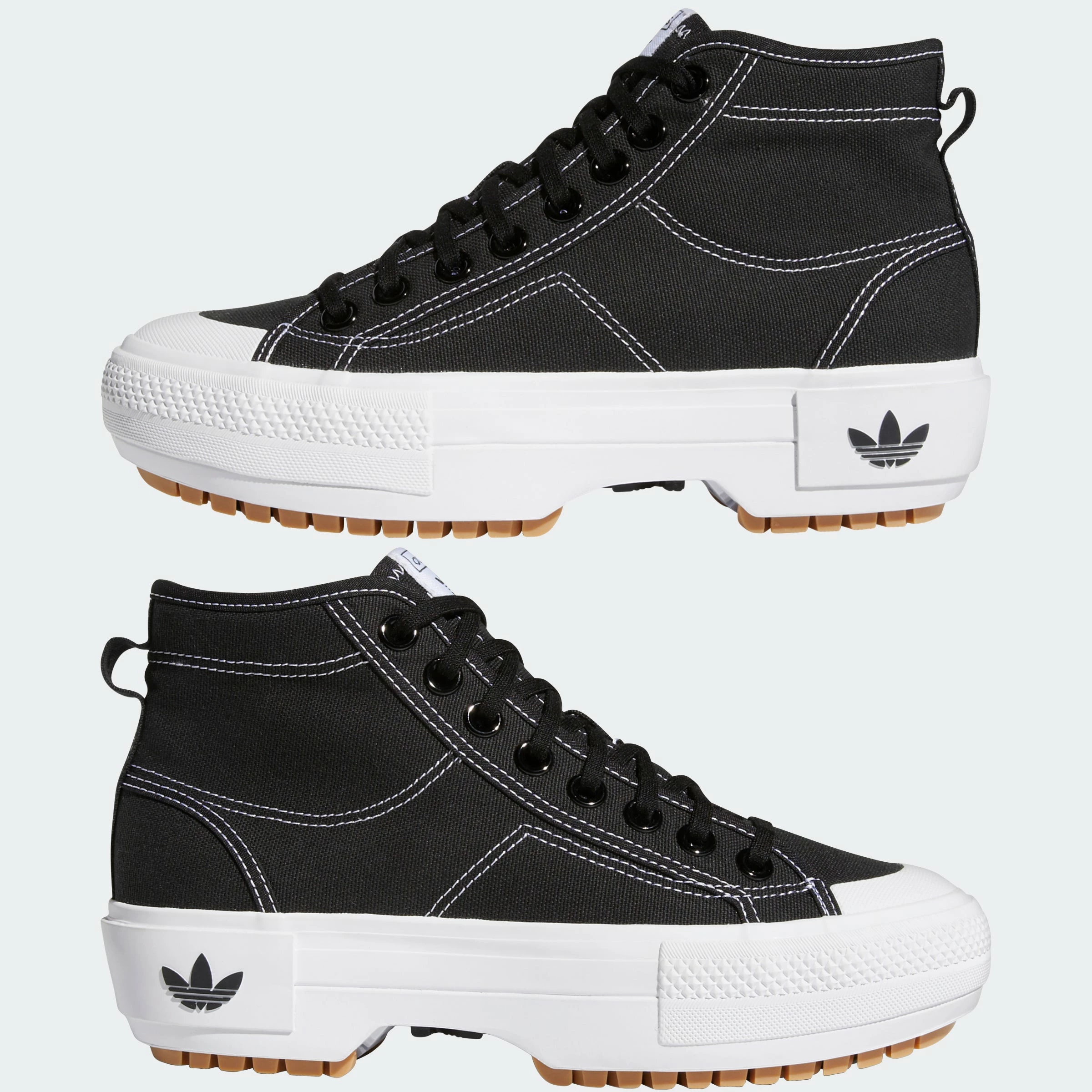Women's Adidas Originals Nizza Trek Shoes Black BLACK 12 Women's Adidas Originals Nizza Trek Shoes Black BLACK - Image 10