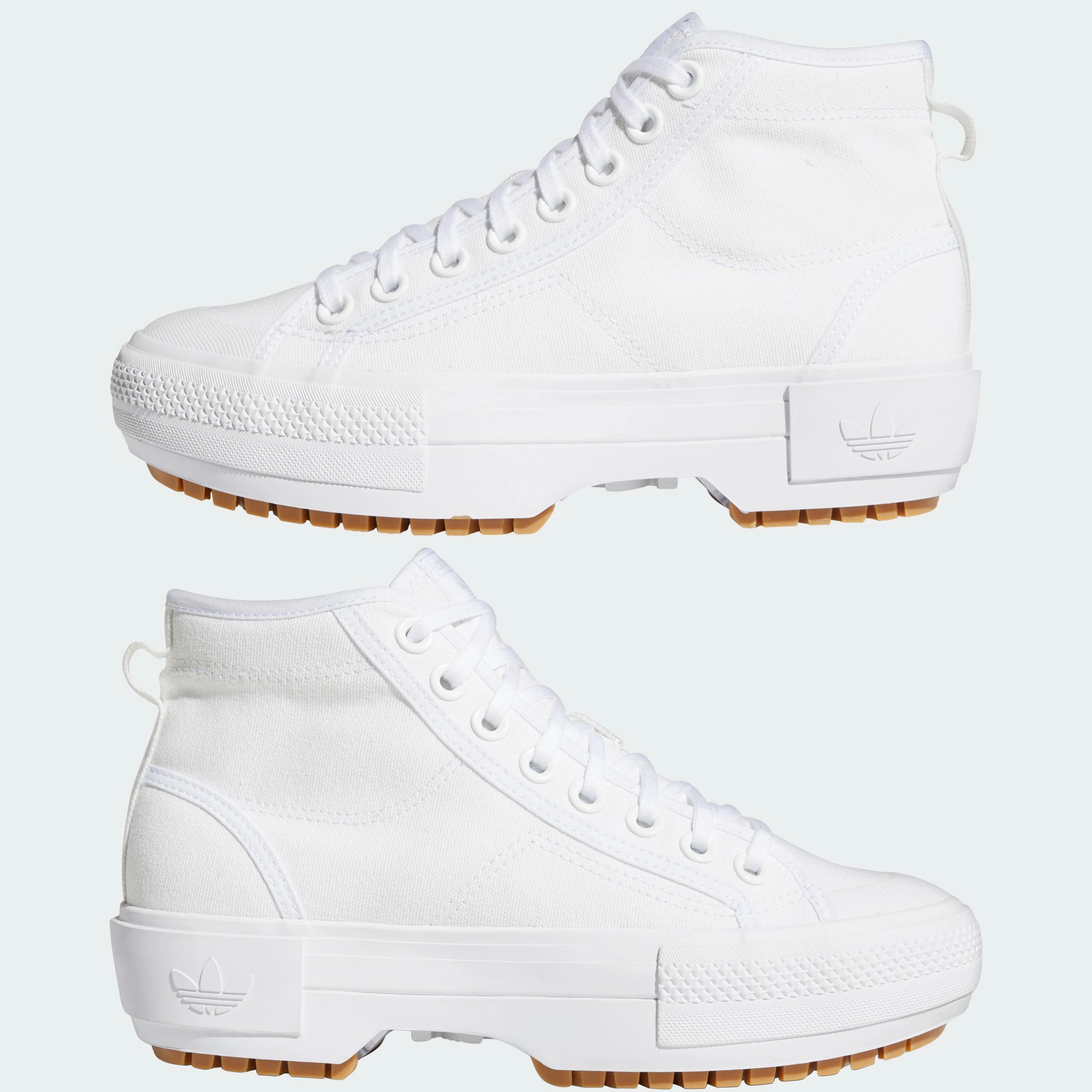 Women's Adidas Originals Nizza Trek Shoes White WHITE 12 Women's Adidas Originals Nizza Trek Shoes White WHITE - Image 10