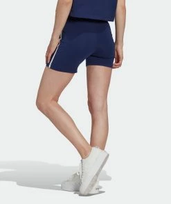 Women's Adidas Originals Short Leggings Night Sky BLUE -Women Shop Women sadidasOriginalsShortLeggingsNightSkyHL6562 4