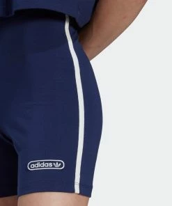 Women's Adidas Originals Short Leggings Night Sky BLUE -Women Shop Women sadidasOriginalsShortLeggingsNightSkyHL6562 6