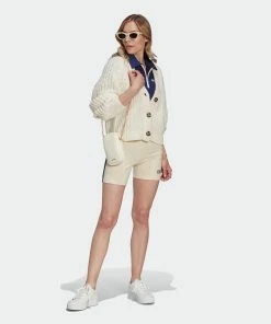 Women's Adidas Originals Short Leggings Non Dyed CREAM -Women Shop Women sadidasOriginalsShortLeggingsNonDyedHL6564 3