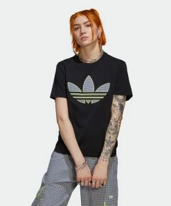 Women's Adidas Originals Tee With Trefoil Application Black BLACK 13 Women's Adidas Originals Tee With Trefoil Application Black BLACK -Women Shop Women sadidasOriginalsTeeWithTrefoilApplicationBlackHB9435 1