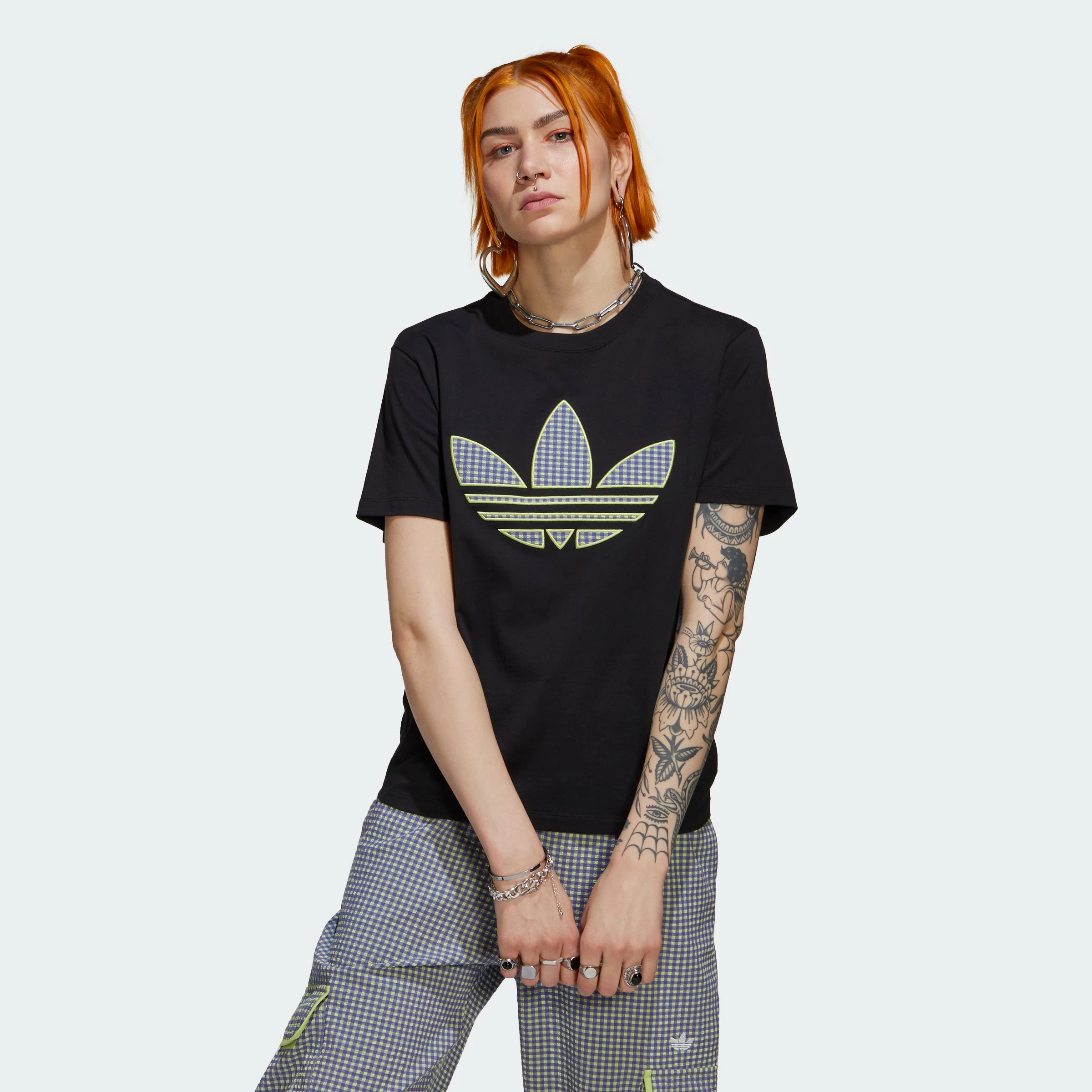 Women's Adidas Originals Tee With Trefoil Application Black BLACK 4 Women's Adidas Originals Tee With Trefoil Application Black BLACK - Image 2
