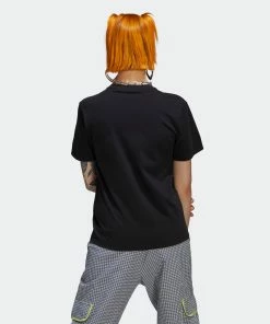 Women's Adidas Originals Tee With Trefoil Application Black BLACK 14 Women's Adidas Originals Tee With Trefoil Application Black BLACK -Women Shop Women sadidasOriginalsTeeWithTrefoilApplicationBlackHB9435 3