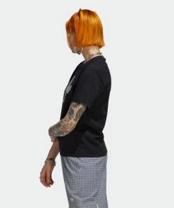 Women's Adidas Originals Tee With Trefoil Application Black BLACK 15 Women's Adidas Originals Tee With Trefoil Application Black BLACK -Women Shop Women sadidasOriginalsTeeWithTrefoilApplicationBlackHB9435 4