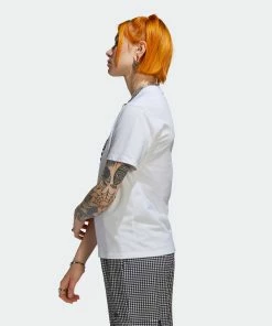 Women's Adidas Originals Tee With Trefoil Application White WHITE -Women Shop Women sadidasOriginalsTeeWithTrefoilApplicationWhiteHB9436 6