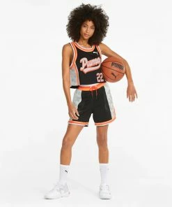 Women's PUMA Swish Maker Printed Basketball Shorts Black BLACK 9 Women's PUMA Swish Maker Printed Basketball Shorts Black BLACK -Women Shop png 1