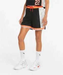 Women's PUMA Swish Maker Printed Basketball Shorts Black BLACK 10 Women's PUMA Swish Maker Printed Basketball Shorts Black BLACK -Women Shop png 2