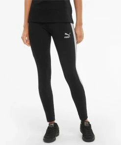 Women's PUMA Iconic T7 Leggings Black BLACK -Women Shop png 25